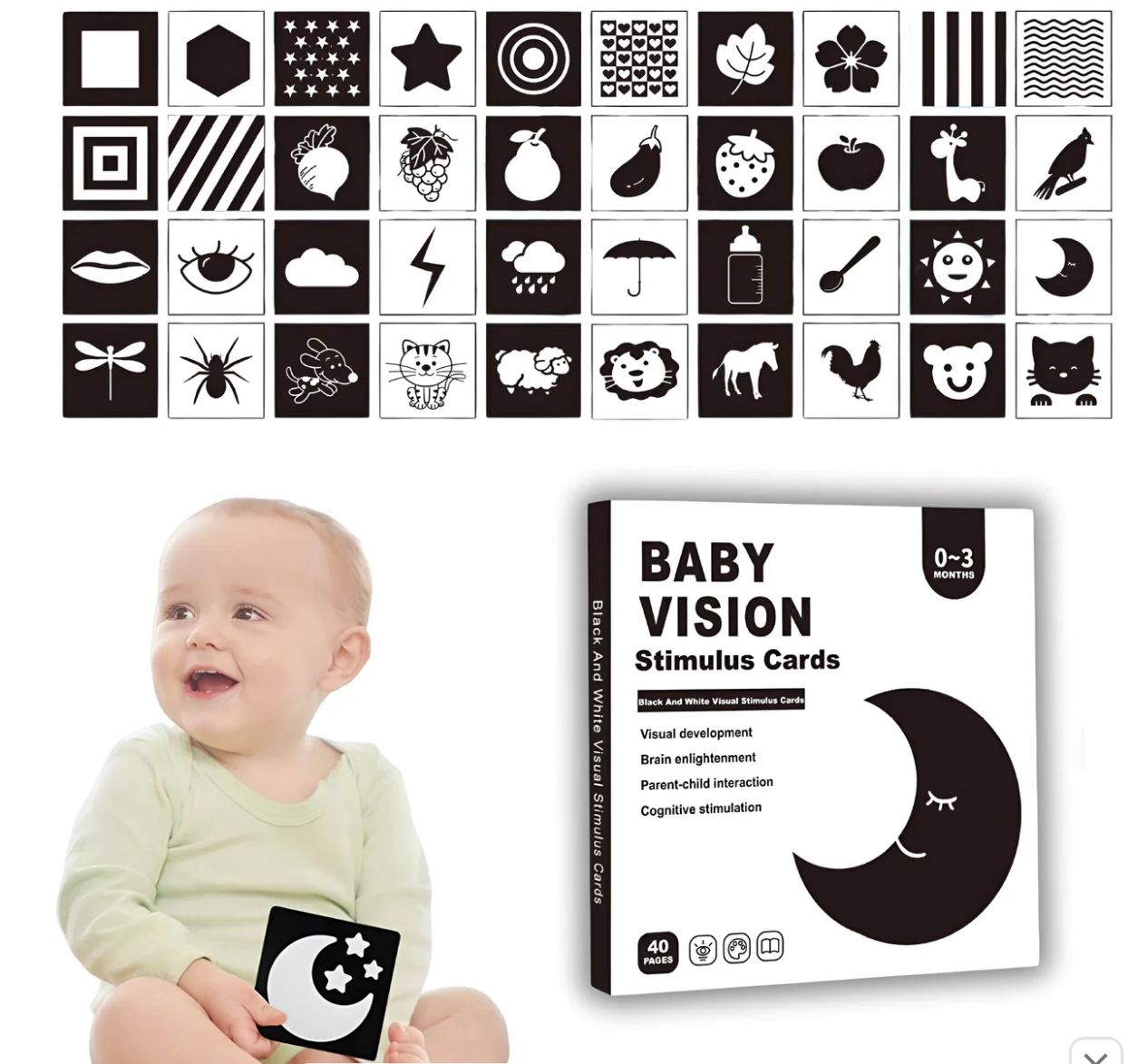 NeuroBaby®Tarjetas Estimulantes Para Bebe